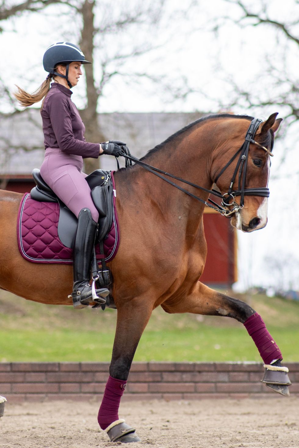 Ohio Dusty Berry Leggings Half Grip