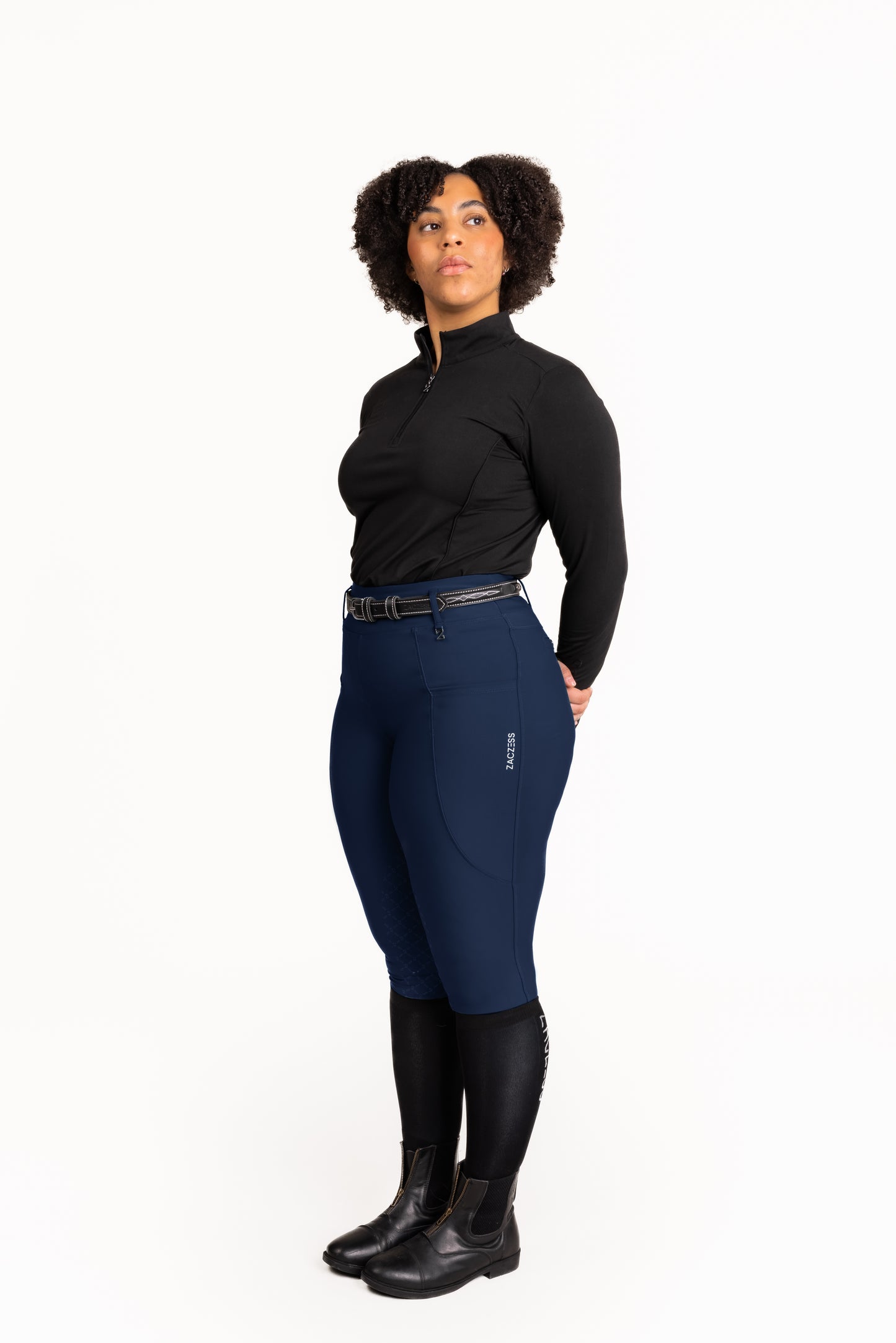 PLUS - London Navy Hybrid Leggings