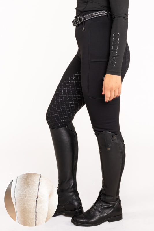 YR - Teddy Winter Leggings Black