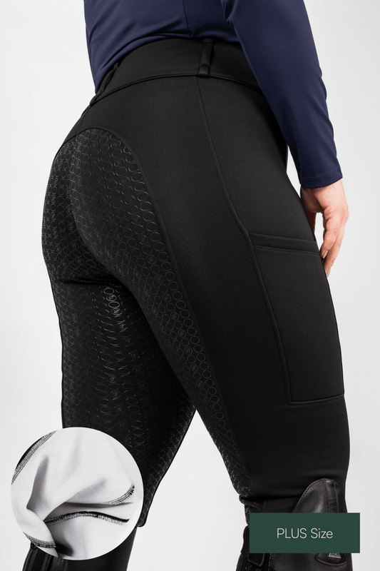 PLUS - Fleece Breeches Black
