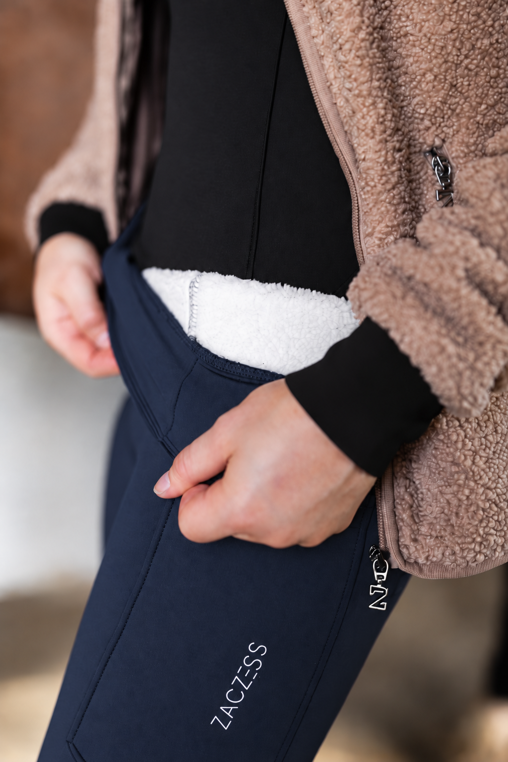 Teddy Winter Leggings Blue
