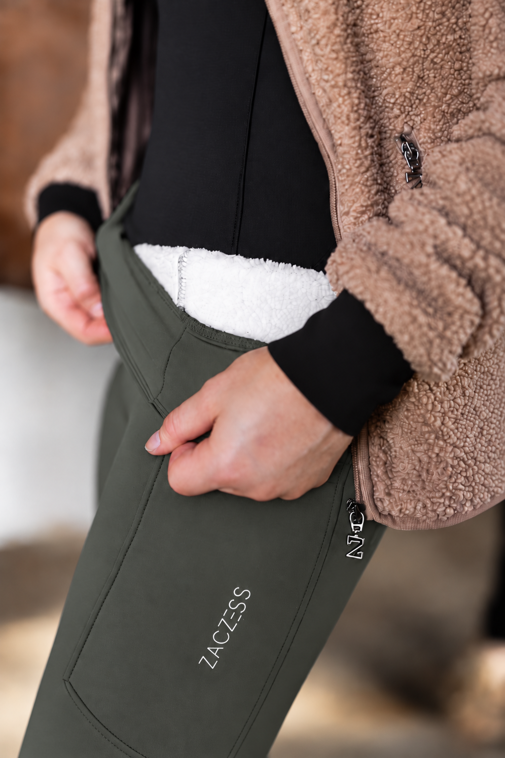Teddy Winter Leggings Green